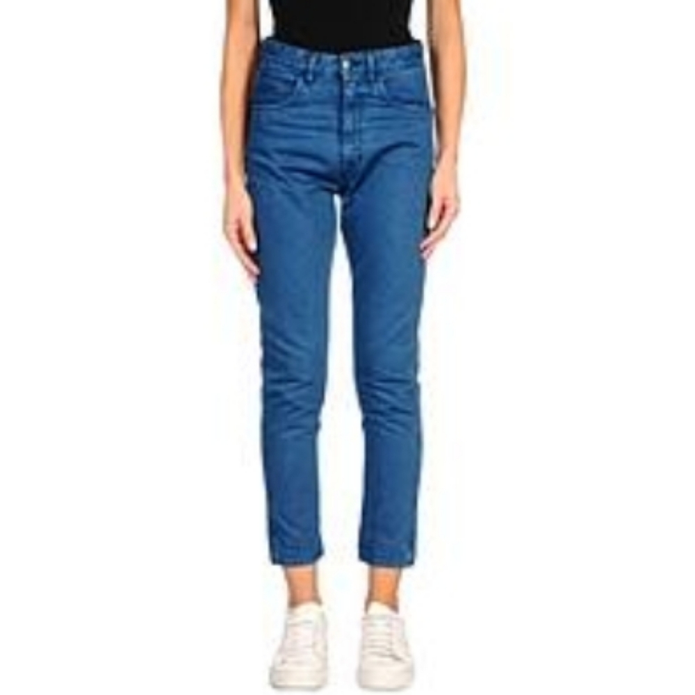 Golden Goose Thelma High Rise Straight Leg Boot Srtap Jeans Size 27 Blue - Picture 2 of 13